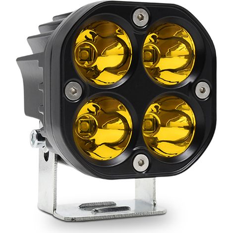 Faro LED di profondità, 1 lampada ausiliaria super luminosa da 3 pollici 40W impermeabile con proiettore per auto, moto, camion, ATV, UTV, barca (giallo). (1/5)