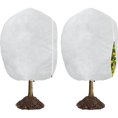 Lot de 2 Voile Hivernage Plante Exterieur, Housse Hivernage pour Plantes,Voile D'hivernage 240 X 200cm, Bache Hivernage Protection Plante Hiver pour Olivier Palmier Citronnier Arbre