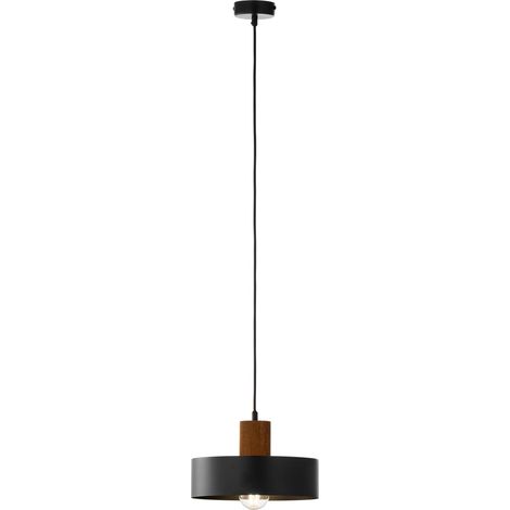 Suspension scandinave noire et bois foncé RIF WOOD Sigma Lighting 1xE27 15 W (1/5)