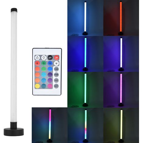 Lampada da terra RGBW per soggiorno, 16 milioni di colori e telecomando a 24 tasti, luce ad angolo verticale, lampada da terra a LED Wi-Fi compatibile con Alexa, lampada d'atmosfera per soggiorno (1/5)