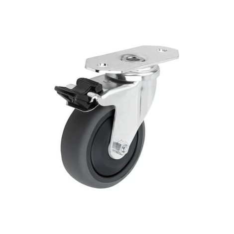 KIPP Lenkrolle mit Feststellsys Stop-Fix Form C Ø75 x 25mm thermoplast elektrisch (1/2)
