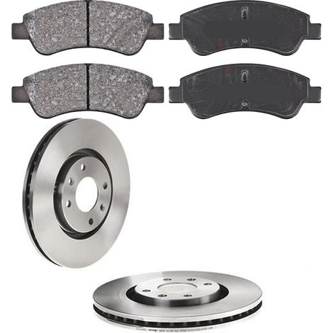 KIT FRENI ANTERIORI compatibile con CITROEN C3 III (SX) - DISCHI + PASTIGLIE OEM: FDB4066 / 17336 /SOSTITUZIONE DIRETTA/BASSA POLVERE/SILENZIOSO (1/5)
