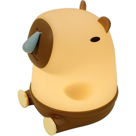 Capybara Nachtlicht mit Rotz, Kindergeburtstagsgeschenk, geeignet für Schlafzimmer, Kindergärten und Kinderzimmer, bewegliche Tischlampe, weiches Licht zum Schlafen (1/5)