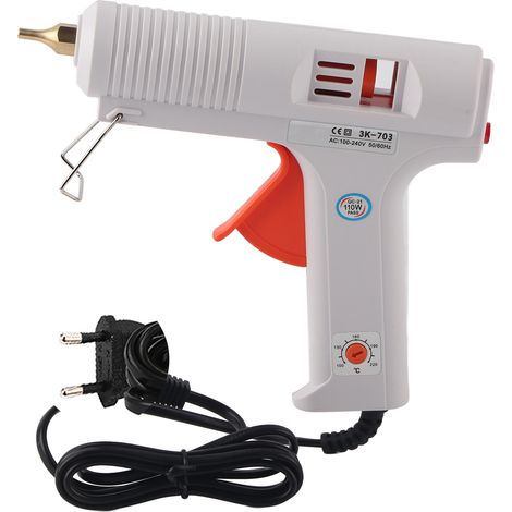 Pistolet à colle thermique professionnel 110W réglable, outil de réparation bricolage, prise EU 110‑240V (1/5)