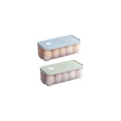 Boîte À Œufs En Plastique - Conteneur 10 Œufs Avec Couvercle - Pour Réfrigérateur Cuisine Camping - Lot De 2 (1/5)