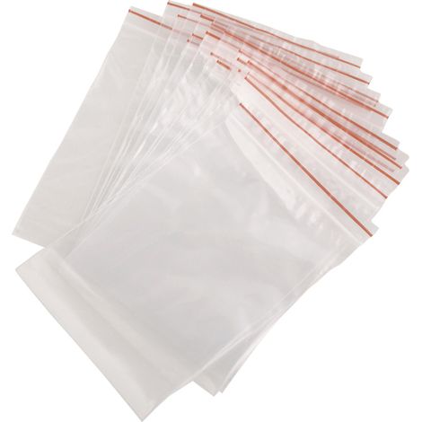 100-Pack: 4x6cm Glissière / sacs à fermeture éclair / Serrure de fermeture éclair Sacs Transparent (1/2)