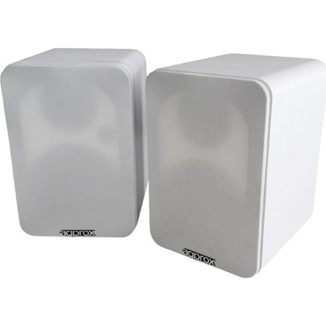 APPROX - APPSPK02 SELBSTBETRIEBENE LAUTSPRECHER - Holzbox - 60W RMS(30W+30W) - Bluetooth - RCA - COAXIAL - OPTICAL - USB - Fernbedienung (Weiß)