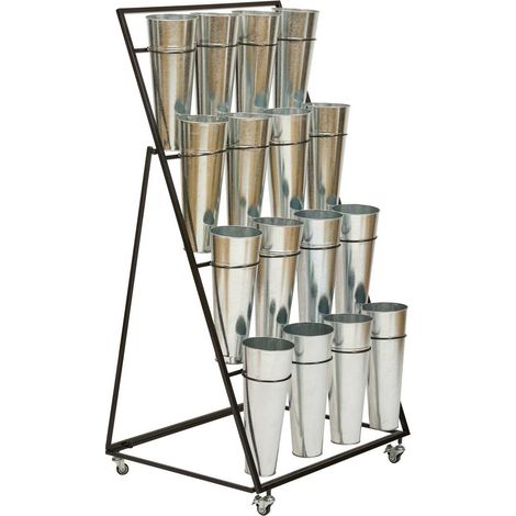 Meika 16 Flores Acero Display H149cm Plata - Atmosphera créateur d'intérieur (1/5)