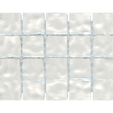 LOT DE 20 TESSELLES OR BLANC/ARGENT MARTELE TRAME PAPIER 20 PIÈCES 2 x 2 CM CASA LINEA