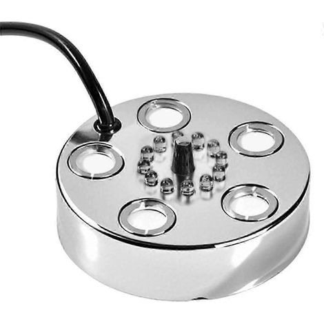 Atomiseur ultrasonique avec 12 lumières LED colorées - Fontaine de bassin et humidificateur d'air en acier inoxydable (1/5)