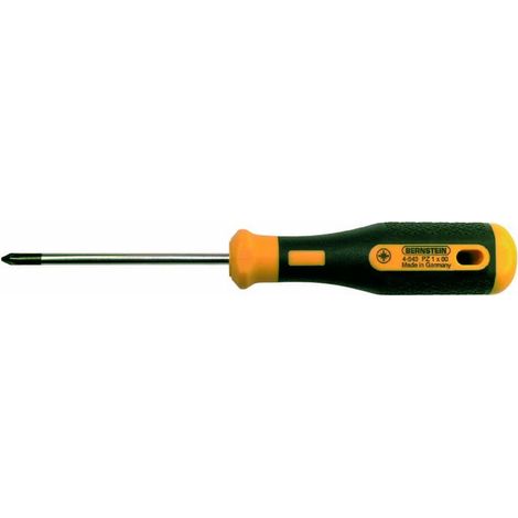 BERNSTEIN Tools for Electronics 4-542 Werkstatt Kreuzschlitz-Schraubendreher PZ 0 Klingenlänge: 60