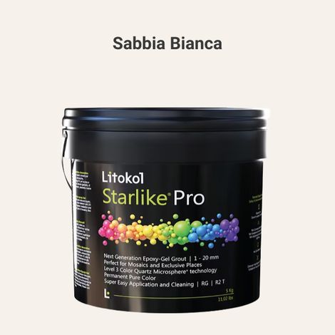 Mortier epoxy pour joints carrelage Starlike PRO 2,5kg LITOKOL Couleur du joint Starlike Pro Sabbia Bianca (Blanc)