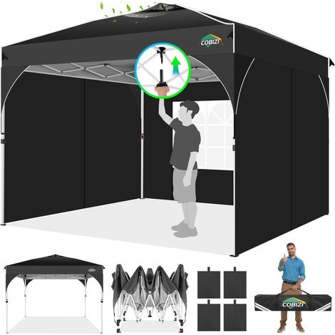Faltpavillon 3x3m wasserdicht, stabil, winterfest mit 3 Seitenteilen (1/5)