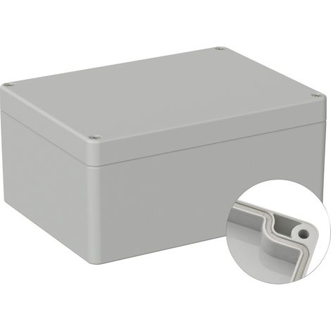 TRU COMPONENTS TC-9065532 Outdoor-Gehäuse 160 x 120 x 75 Polycarbonat Lichtgrau (RAL 7035) 1 St. (1/2)