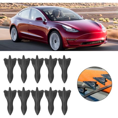 10 Stück Universal-Heckspoiler im Carbonfaser-Stil mit Haifischflossen-Design (1/5)