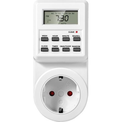 Digital and Electrical Timer Plug, Programmable Plug with Alternating and Repeating Cycles, Countdown Timer Plug, Programmable Timer Plug with LCD, Save Electricity (1/5)