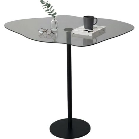 Dmora - Wohnzimmertisch Astria, Niedriger Wohnzimmertisch, Kaffeeregal, Couchtisch für Sofa, 60x45h50 cm, Schwarz, mit verstärkter Verpackung