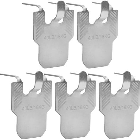 Heavy Duty Picture Hangers, 5 Piece Steel Claw Set, 1.1x0.67x1.46in Secure Wall Mounting, Authentic Metal Brackets, Easy Installation Design for Charts, Banners, Mirrors, Posters (1/5)