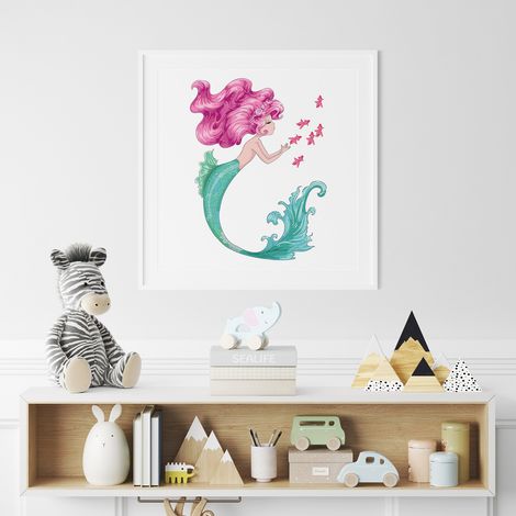 Poster / Affiche carrée Enfants - Sirène - 50x50 cm (1/3)