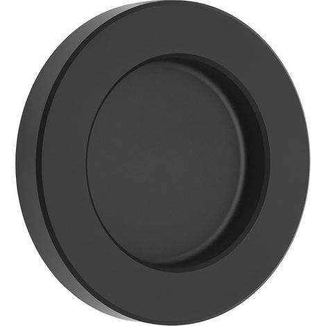 Poignée de porte coulissante anodisée noire Ø 70 x 10 mm Poignée de meuble en inox Poignée coquille pour portes en verre portes de chambre de (1/5)