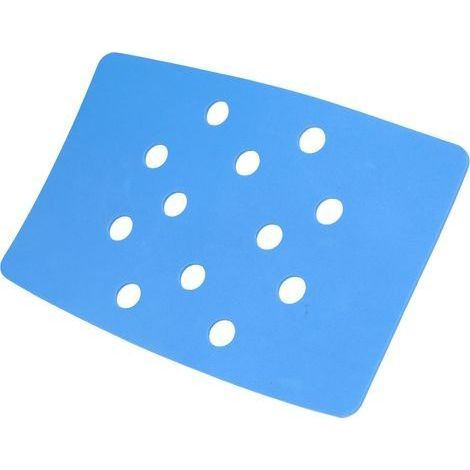 Duschstuhlkissen, selbstklebend, wärmeisolierend, EVA-Material, blau perforiert, tragbarer Duschhocker (1/5)