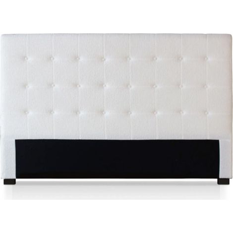 Tête de Lit Capitonnée Bouclette "Amor" 180cm Crème (1/3)