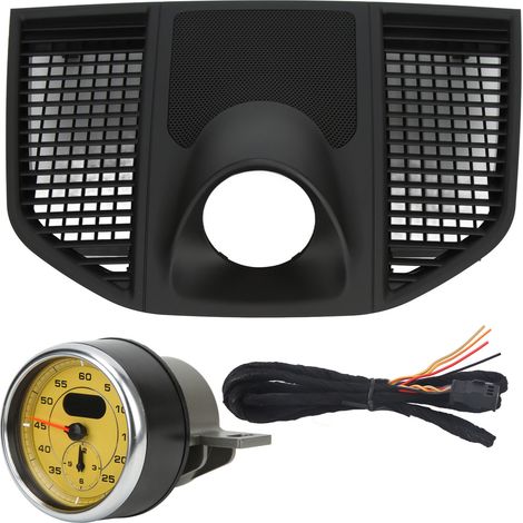 GARRYFIZH Tableau central avec horloge jaune, ABS, compatible Porsche Macan 2014-2020 (1/5)