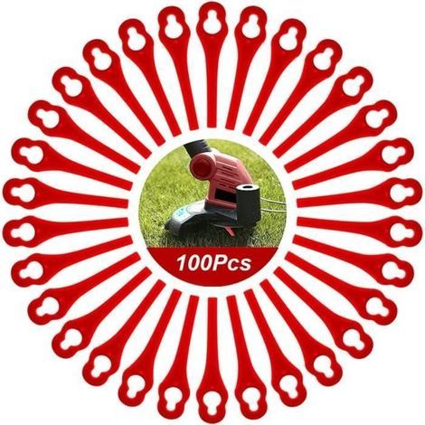 Lot of 100 replacement trimmer line spools - Compatible with Florabest FRTA 20 A1, FAT 18B2, FAT 18B3 - Plastic blades (1/4)