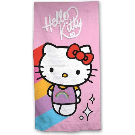 Hello Kitty Strandtuch 140x70 cm Weiches Badehandtuch für Fans