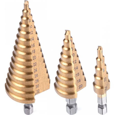 Stufenkegelbohrer für Metall, Set amio-03271 (1/5)