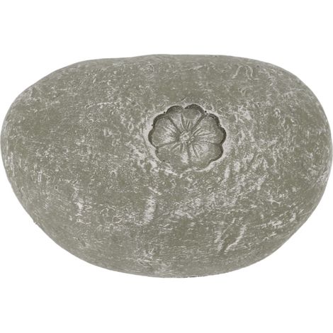 Pierre de jardin commémorative pour animaux de compagnie, bricolage de lettrage, Simulation de galets, marqueur de tombe pour chiens et chats, petite fleur, couleur mousse (1/5)