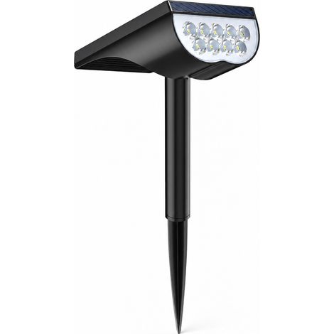 Spot LED Solaire Extérieur 9 LED Lumière Blanche avec Piquet pour Jardin et Pelouse SL-503A (1/5)