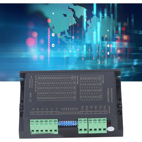 Contrôleur de moteur pas à pas CNC FYDM504T-APC, DC2450V 1.04.5A, résolution de 25600 pas, compatible avec les moteurs pas à pas de 56, 60 et 86 mm. (1/5)