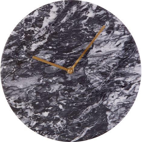 Interiors by Premier Contemporary Black Marble Wall Clock, Marble Constructed Large Wall Clock, Versatile Clock For Kitchen (1/3)