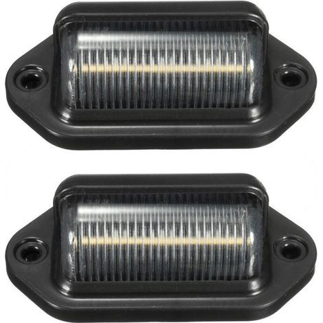 2 piezas - Luz LED de 6 LED para matrícula de coche, lámpara LED universal para matrícula de camión (1/5)