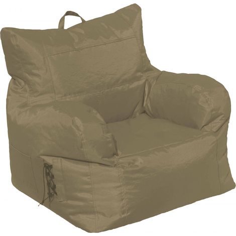 Talamo Italia - Poltrona Ossidiana, Seduta imbottita, Divano singolo da salotto, Sedia con braccioli, Made in Italy, 75x65 h70 cm, Beige (1/3)