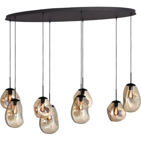 Lampe suspendue Lava Oval 8x verre doré - 2764-05-160-60-80222 (1/3)