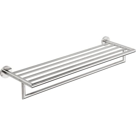 Porte-serviettes X-STEEL avec barre, acier inoxydable mat (1/2)