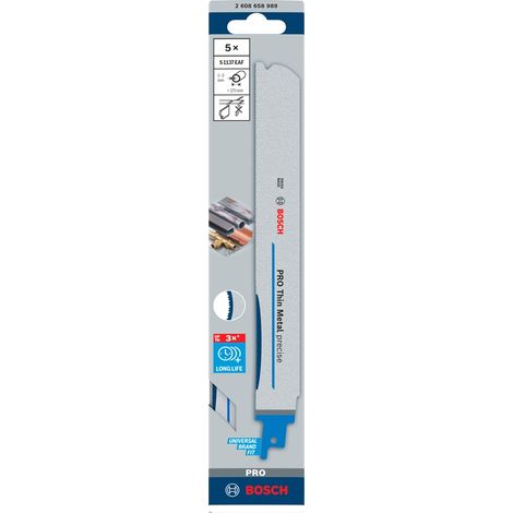 Bosch - Satz Sägeblätter Metall 24 TPI, Länge 300 mm, 5-tlg 2608658990 (1/5)