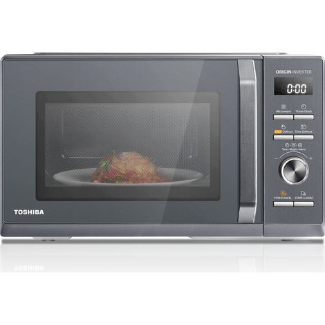 Toshiba – Micro-ondes à poser Inverter 25L 900W – Décongélation Chef – Puissance linéaire – Design gris morandi – Plateau tournant 288mm