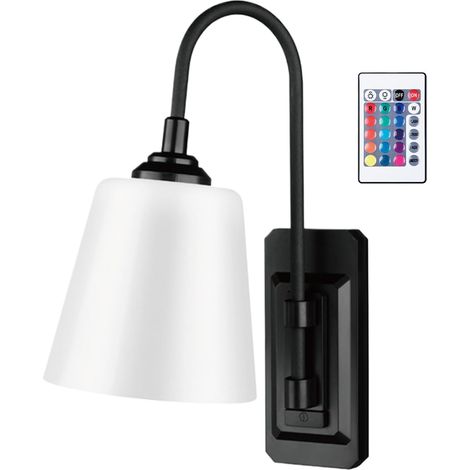 Appliques Murales Intérieures - Ajustable LED 16 Couleurs Télécommande - Luminaire LED Murale Pour Chambre pour Chambre Bureau Appartement Hôtel Restaurant Bar Ferme Fête de Noël (1/5)