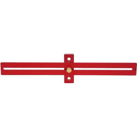 Règle de traçage pour le travail du bois, marqueur de ligne en forme de T, outil de mesure en alliage d'aluminium, 0–370 mm