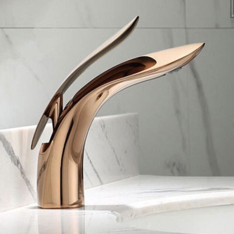 Copper Bathtub Faucet for Bathroom (Rose Gold) (1/3)