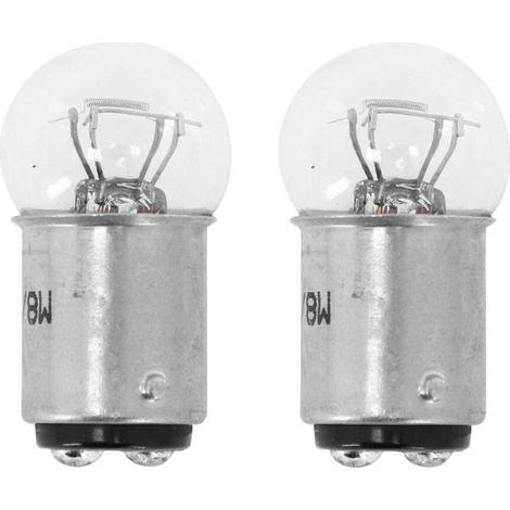 Cyclingcolors – Lot de 2 ampoules 12V 23/8W BAY15D – Petit globe transparent pour feux arrière voiture, moto, remorque, tracteur (1/2)