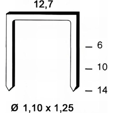 5 040 Agrafes Polymères 81P-14 - 12.7x14x1.1x1.25 mm - D-Work