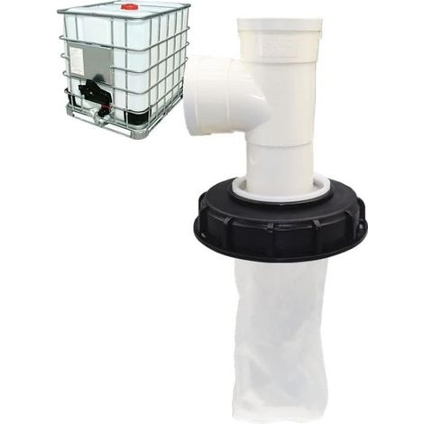 Couvercle de cuve IBC en forme de F avec filtre en nylon lavable pour cuve de récupération d'eau de pluie IBC de 1000 L, filtre pour couvercle IBC, accessoires pour cuve IBC, filtre à eau de pluie en (1/5)