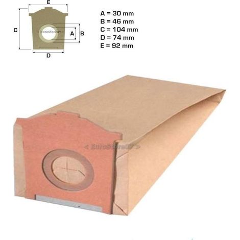 8 SACCHETTI ASPIRAPOLVERE FLEXA BOSCH TUTTA LA SERIE BS / UFESA AE4420 SI 18 (1/2)