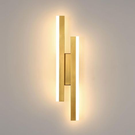 Moderne LED-Wandleuchte, 16 W, Gold, 3 Farbtemperaturen, elegante LED-Wandleuchte für den Innenbereich, 3000 K/4500 K/6500 K, geeignet für Schlafzimmer, Wohnzimmer, Esszimmer, Flur und Treppenhaus. (1/5)