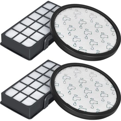 Lot de 2 Filtre pour Aspirateur Rowenta Silence Force Cyclonic RO6984EA RO6941EA RO6963EA RO6921EA RO6971EA RO6993EA (Modèle RO69XX) Filtre pour Rowenta X-Trem Power Cyclonic ZR006001 (1/4)