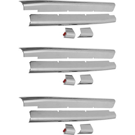 3 embellecedores cromados para la parrilla delantera del Suzuki Spacia Custom MK53S (accesorios para coche) (1/5)